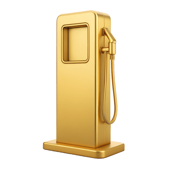 Gouden benzinepomp