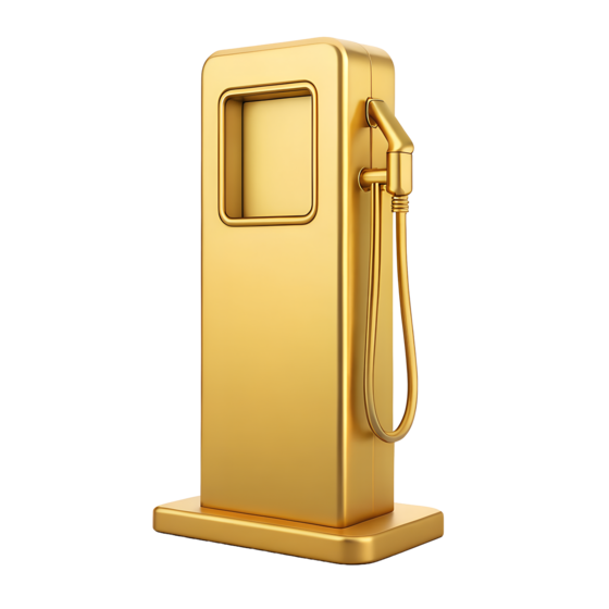 Gouden benzinepomp